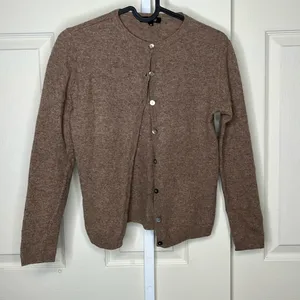 Ken-G Wool Blend Cardigan Size XS (tagged M) Y2K Tan Brown thumbnail 3
