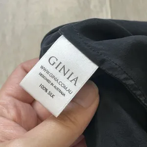 Ginia Silk Dress v neck slip midi womens Black (size 6) minimalist formal party thumbnail 6