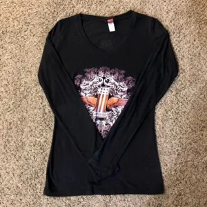 2015? Harley Davidson V-Neck T-Shirt Womens S Used thumbnail 3