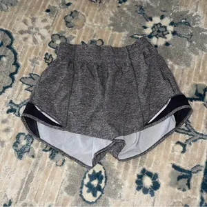 Lululemon Hotty Hot Short II Long 4" Heather Lux Multi Black thumbnail 4