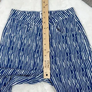 Princess Polly Danica Jeans Womens 0‎ Blue White Painted Stripe Crop Straight thumbnail 11