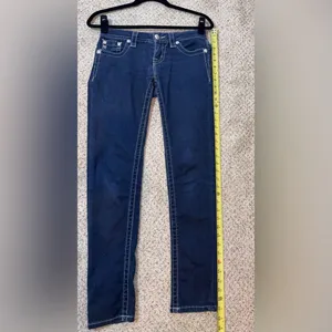 Miss Me Signature Skinny Jeans 26 Dark Wash Rhinestone Bling Y2K Western Stretch thumbnail 8