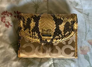 Coach Madison Python Print Wallet. thumbnail 1