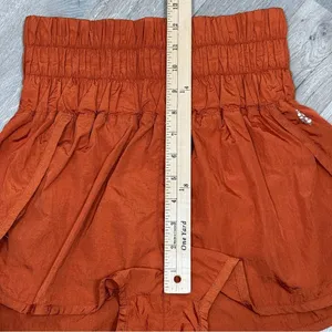 Free People The‎ Way Home Nylon Athletic Running Shorts Rust Orange Small thumbnail 14