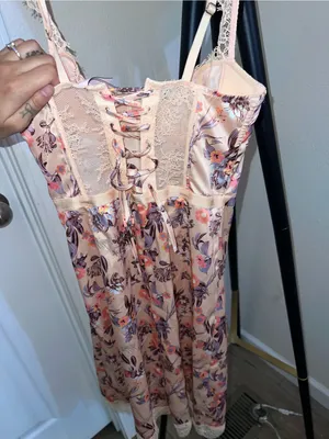 Victoria's Secret Size xs Women’s Wicked Sayin Balconette Slip Dress Floral Lace thumbnail 5