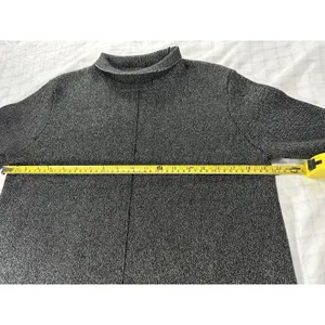 Zara Knit Women’s Gray Mock Neck Short Sleeve Sweater Top - Size L - Minimalist thumbnail 5