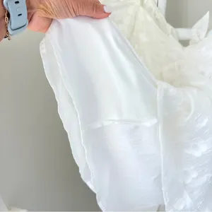 Lizard Thicket Lyn Burches White Flutter Sleeve Ruffled Mini Dress Size Small thumbnail 9