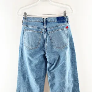 Abercrombie & Fitch High Rise 90s Relaxed Heart Embroidered Jeans Blue 27 thumbnail 5
