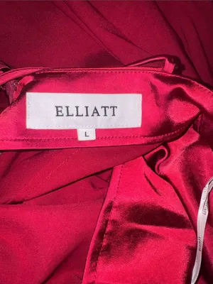 NEW ELLIATT Clementine Cowl Neck Maxi Dress scarlet red Sz L thumbnail 8