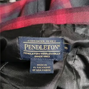 Pendleton Wool Blazer Womens 16 Red Plaid Jacket Office Career Old Money Preppy thumbnail 8