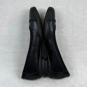 Clarks‎ Sara Bay Black Leather Ballet Flats Ultimate Comfort Round Toe Shoes 8M thumbnail 6