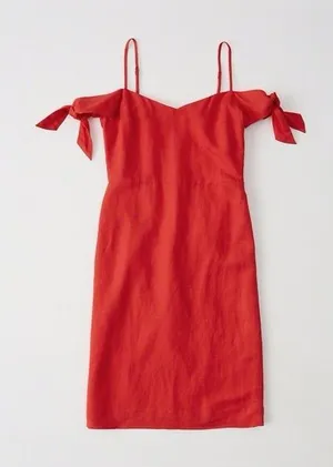 Abercrombie & Fitch Linen Midi Dress Size 4 thumbnail 1