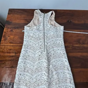 Lavender Brown Women's White Lace Mini Dress Sleeveless Party/Cocktail S‎ thumbnail 8