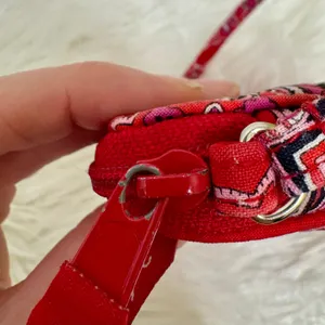VTG Vera Bradley Red Wristlet Phone Case Wallet 7” Zip FRANKLY SCARLET thumbnail 10