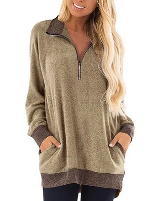 Boutique oversized zip up green two tone pull over size small. thumbnail 1