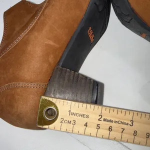 Taos‎ Stunner Brown Rustic Leather Mary Jane Clog Heel Bootie Pumps Shoes Size 7 thumbnail 7