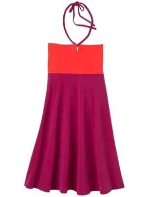 Prana Solana Colorblock Halter Convertible Dress in Pink & Orange Women’s Small thumbnail 1