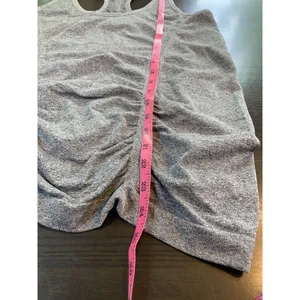 Athleta Fastest Track Medium‎ Seamless Ruched Tank Top Gray Athleisure thumbnail 11