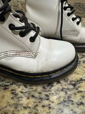 Dr. Martens White Patent Boots thumbnail 4