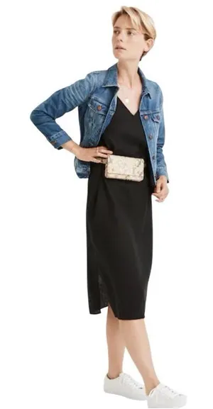 MADEWELL The Jean Jacket Pinter Wash Denim Trucker Jacket Size Medium thumbnail 1