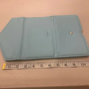 Wallet Light Blue Envelope Clutch by Travel Wallet Zoppen-Great Shape & Clean! thumbnail 5