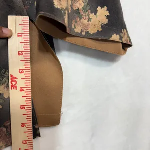 Solitaire S Brown Faux Suede Floral Open Front Jacket Kimono Retro Boho‎ Funky thumbnail 12