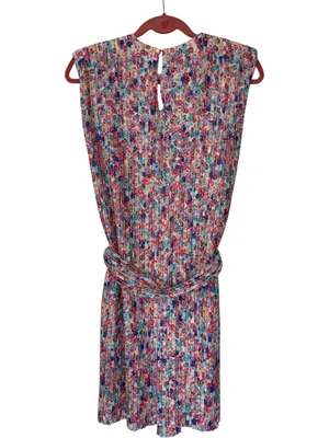 Amanda Uprichard Micro Pleated Ditsy Floral Print Short Dress Size XS thumbnail 3