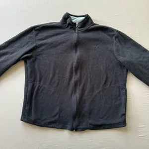 Vintage Fleece Zip Up Jacket Black Size L thumbnail 2