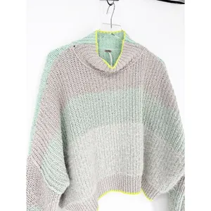 Free People Sunbrite Mock Neck Sweater Women's XL Cozy‎ Knit Pullover thumbnail 4