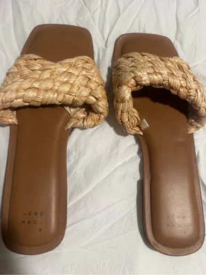 a new day Woven Strap Slide Sandals Tan thumbnail 3