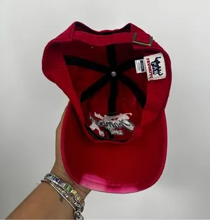 Atlanta Braves 2021 World Series Winner Custom Bleach Splatter Dad Hat OS thumbnail 7