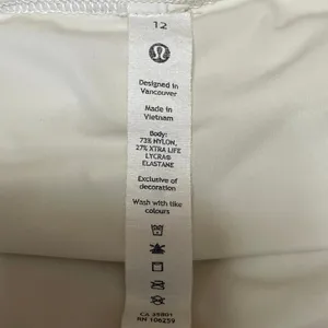Lululemon Womens White Short Sleeve Overlap Back Activewear Tee T-shirt Top 12 thumbnail 4