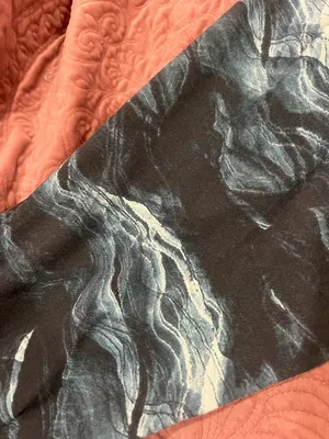 Fabletics Black & Gray Wave-Pattern Jogger Pants thumbnail 4