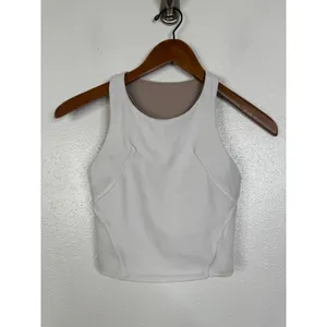 Lululemon Invigorate Training Tank Top White Everlux Cropped Racerback Size 2 thumbnail 4