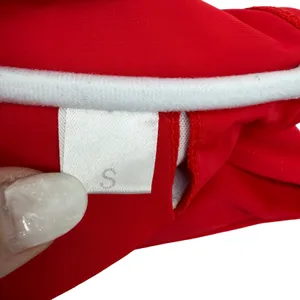 Bandeau Bikini Top Women‎ Small Red Excellent Solid Strapless Swim Resortwear thumbnail 3