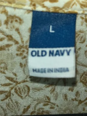 Old Navy Mustard Floral Lace-Trim Mini Dress thumbnail 4