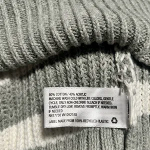 NWT A New Day Large Gray & Cream V-Neck Sweater | Soft Cotton Blend Classic Fit thumbnail 4