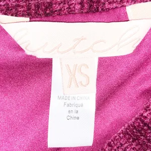 Anthro Hutch Burgandy Velour Midi Skirt Size XS thumbnail 2