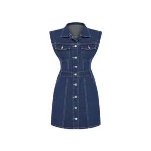 Modcloth NWT Cider Denim Sleeveless Button Down Mini Dress Medium / 6 thumbnail 4
