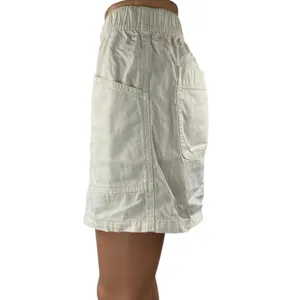 Madewell Garment-Dyed Women's White Pull On High Waisted Utility Shorts Size 29 thumbnail 3