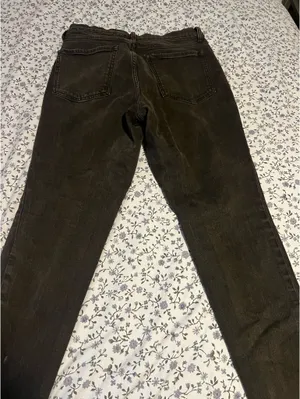 Old Navy OG High-Rise Straight Denim Black Jeans thumbnail 3