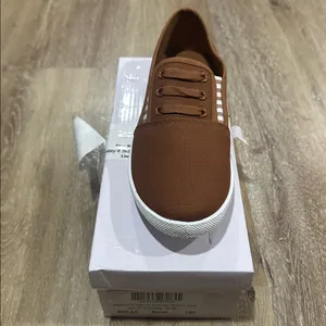Brown Canvas women’s slip on sneakers - size 7 thumbnail 2