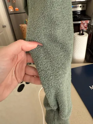 Myrtle Beach Sage Green Knit Textured Crewneck thumbnail 3