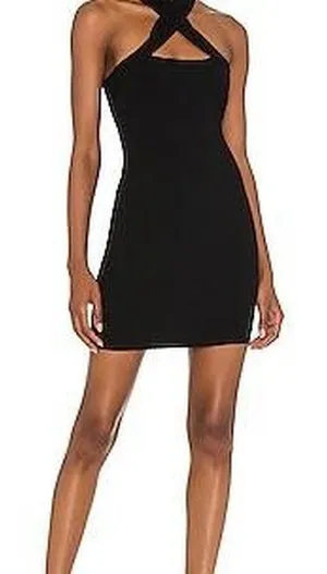 NBD Yvette Halter Dress Size Medium Black NWOT thumbnail 1