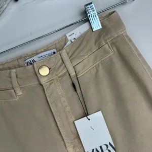 NWT ZARA Marine Culotte Crop Pants Jeans Sz 4 Sand Beige thumbnail 5