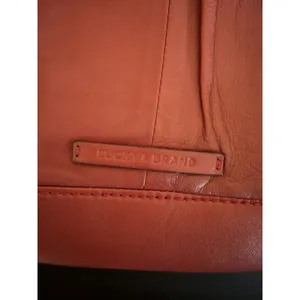 NEW Lucky Brand Leather Red Purse Crossbody Strap‎ And Clutch Strap thumbnail 2
