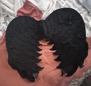 Halloween Black Fallen Angel Wings thumbnail 2