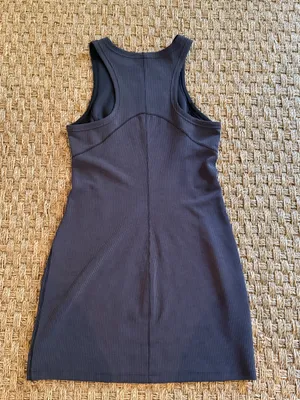 Lululemon Ribbed Softstreme Slim Dress Fit Tank Dress Black thumbnail 5