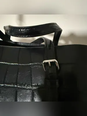 COACH Black Croc Embossed Mollie Tote Bag 25 thumbnail 14