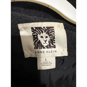 Anne Klein Womens Charcoal Gray Wool Blend Double Breasted Pea Coat Size Large thumbnail 2